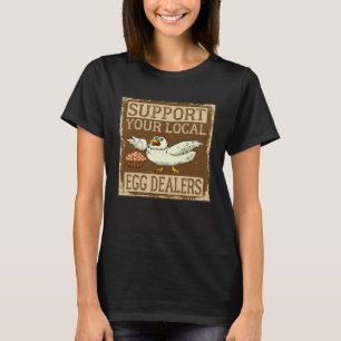 Steun je lokale eierhandelaren Retro Vintage Kuike T-shirt