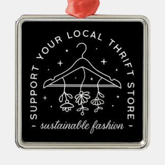 Steun je lokale kringloopwinkel metalen ornament