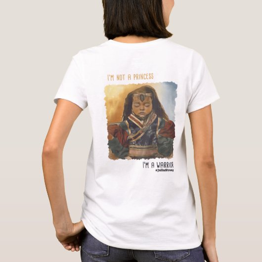 Steun Julia's gevecht!  Julia Warrior Afbeelding T-shirt (Achterkant)