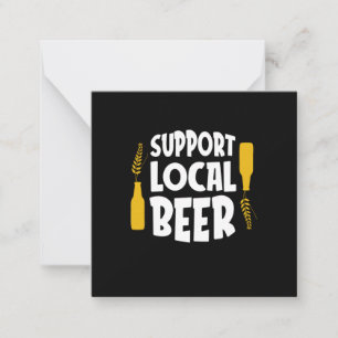 Steun Lokaal Bier Notitiekaartje