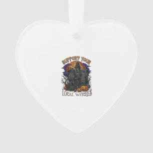 Steun Lokale Heksen Halloween Spokenhuis Pomp Ornament