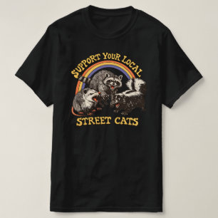 Steun lokale straatkatten - Wasbeer- en Opossumkun T-shirt