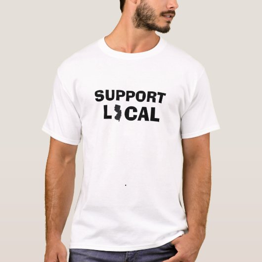 Steun Lokale T-shirt - New Jersey (NJ) (Voorkant)