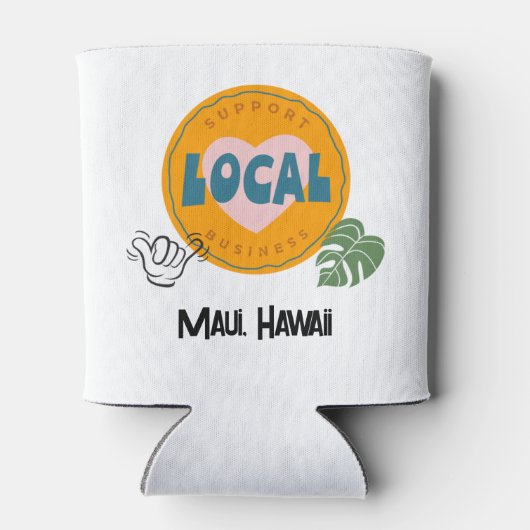 Steun lokale zaken, Maui, Hawaï Blikjeskoeler (Achterkant)