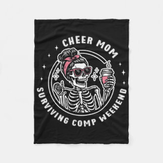 Steun Moeder Overlevende Comp Weekend Cheerleading Fleece Deken