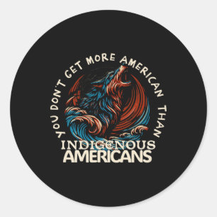 Steun Native Americans Ronde Sticker