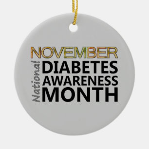 Steun november Nationale Diabetes Bewustmaands Keramisch Ornament