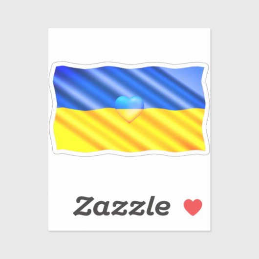 Steun Oekraïense Sticker Oekraïense vlag kleuren (Vel)