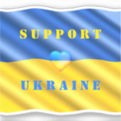 Steun Oekraïense Sticker Oekraïense vlag - Vrijhei (Voorkant)