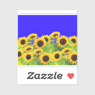 Steun Oekraïense Stickers Oekraïense vlag Zonneblo