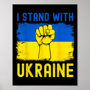 Steun Oekraïense vlag Ik sta achter Oekraïne Poster
