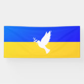 Steun Oekraïne Banner Dove of Peace - Vrijheid (Horizontaal)
