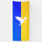 Steun Oekraïne Banner Dove of Peace - Vrijheid (Verticaal)