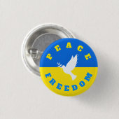 steun oekraïne-Button peace dove freedom-peace Ronde Button 3,2 Cm (Voorkant /achterkant)