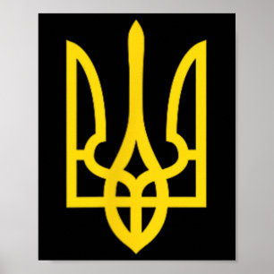Steun Oekraïne Embleem Symbool Steun Oekraïners Poster