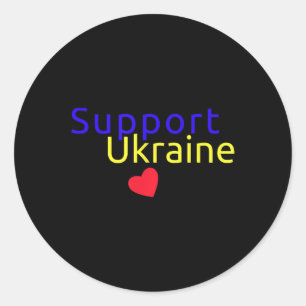 Steun Oekraïne Geen oorlog Oekraïense vlag Ronde Sticker