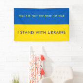 Steun Oekraïne Gepersonaliseerde Patriottische Vla Spandoek (Insitu)