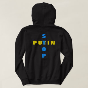 Steun Oekraïne Hoodie Stop Poetin Oekraïense vlag