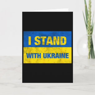 Steun Oekraine Ik Sta Bij Oekraine Oekraïense Vlag Kaart