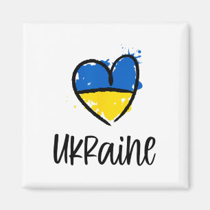 Steun Oekraine Ik Sta Met Oekraïense Vlag Slava Magneet