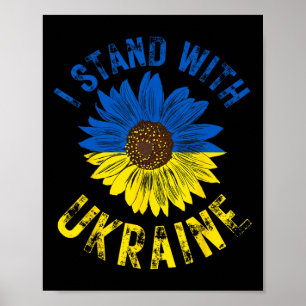 Steun Oekraine Ik Sta Met Oekraïense Vlag Slava Poster