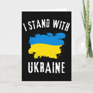 Steun Oekraine Ik Sta Met Oekraine Oekraïense Vlag Kaart