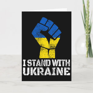 Steun Oekraïne Ik Sta Met Oekraïne Oekraïense Vlag Kaart
