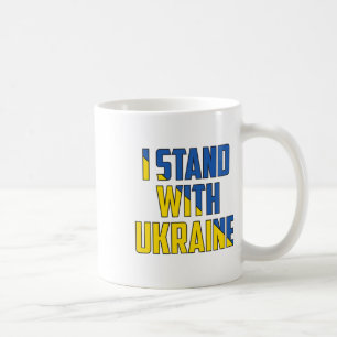Steun Oekraine Ik Sta Met Oekraine Oekraïense vlag Koffiemok