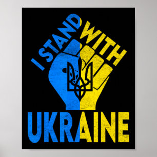 Steun Oekraine Ik Sta Met Oekraine Oekraïense Vlag Poster