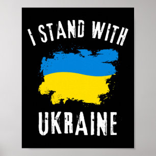 Steun Oekraine Ik Sta Met Oekraine Oekraïense Vlag Poster