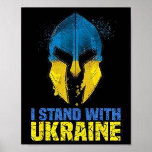 Steun Oekraine Ik Sta Met Oekraine Spartaanse Krij Poster