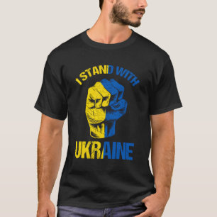 Steun Oekraïne Ik sta voor Oekraïne Fla T-shirt