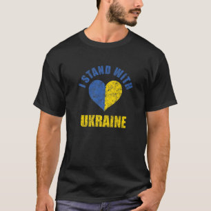 Steun Oekraïne Ik sta voor Oekraïne Fla T-shirt
