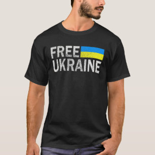 Steun Oekraïne Ik sta voor Oekraïne Vrij Vrij Oekr T-shirt