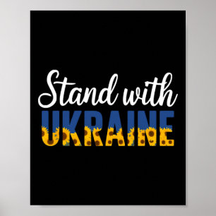Steun Oekraine Oekraïense Bloem Zonnebloem Poster