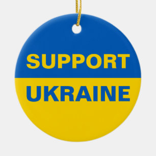 Steun Oekraïne Oekraïense vlag Keramisch Ornament