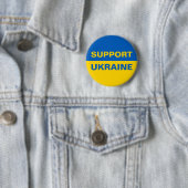 Steun Oekraïne Oekraïense vlag Ronde Button 5,7 Cm (In situ)