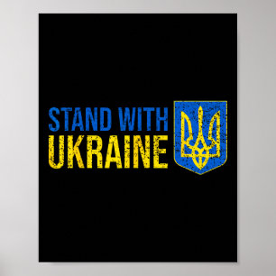 Steun Oekraine Oekraïense Vlag Wapen Ukr Poster