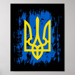 Steun Oekraïne Sta met Oekraïne Oekraïense Vlag Poster