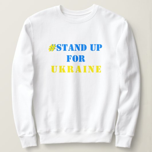 Steun Oekraïne Sweatshirt Oekraïense Vlag Vrijheid (Design voorkant)