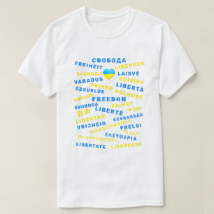 Steun Oekraïne T-shirt Freedom Text International