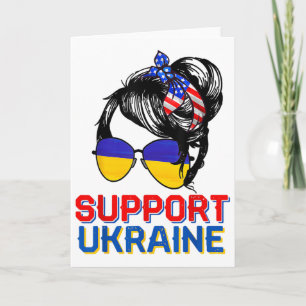 Steun Oekraïne T-shirt Vrouw Vlag Amerikaanse Oekr Kaart