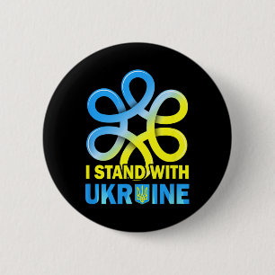 Steun Oekraine Vlag Anti-poetin Zeg Nee Tegen Oorl Ronde Button 5,7 Cm