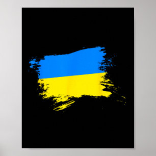 Steun Oekraine Vlag Oekraïense Trots Hart Oekraine Poster
