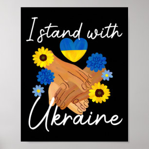 Steun Oekraïne Vrede Eenheid Oekraïne Hoop Bewustz Poster