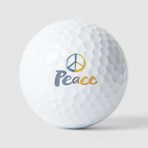 Steun Oekraïne - VREDE Symbool Teken Golfballen