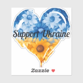 Steun Oekraïne Zonnebloem Hart Auto Bumper Sticker