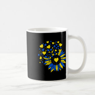 Steun Oekraine Zonnebloem Oekraïense Vlag Hart Man Koffiemok