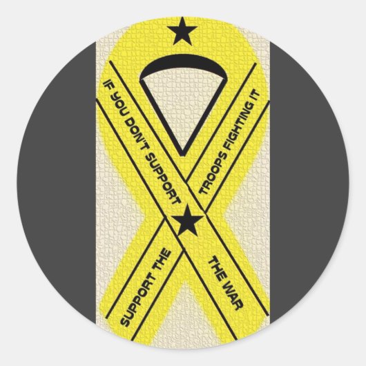 STEUN ONS TROEPENLINT RONDE STICKER (Voorkant)