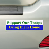 Steun onze troepen bumpersticker (Op auto)